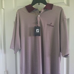 Striped Maroon and White Men's Shirt